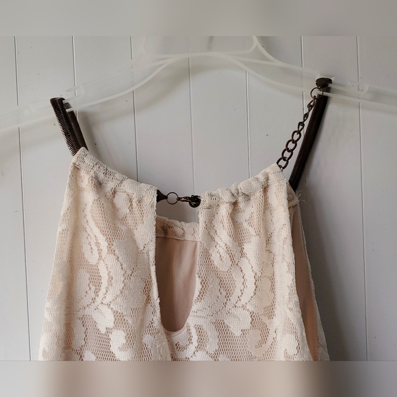 Lace overlay halter-style top by A'gaci in size M - Picture 5 of 8